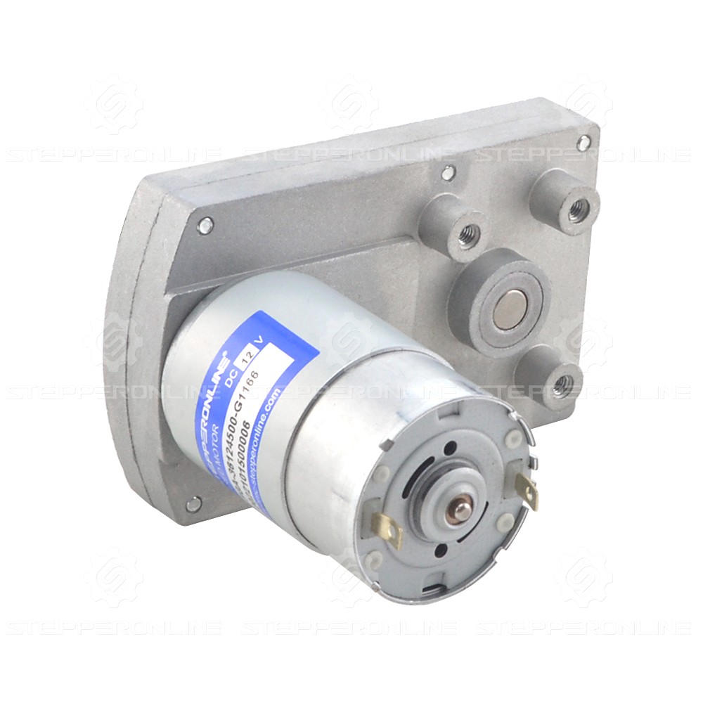 Brushed 12V DC Gear Motor 60Kg.cm/3.5RPM w/ 1166:1 Rectangular Spur ...