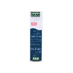 SDR-75-48 MEANWELL 76.8W 48VDC 1.6A 115/230VAC 단일 출력 산업용 DIN 레일(전원 공급 장치 포함)