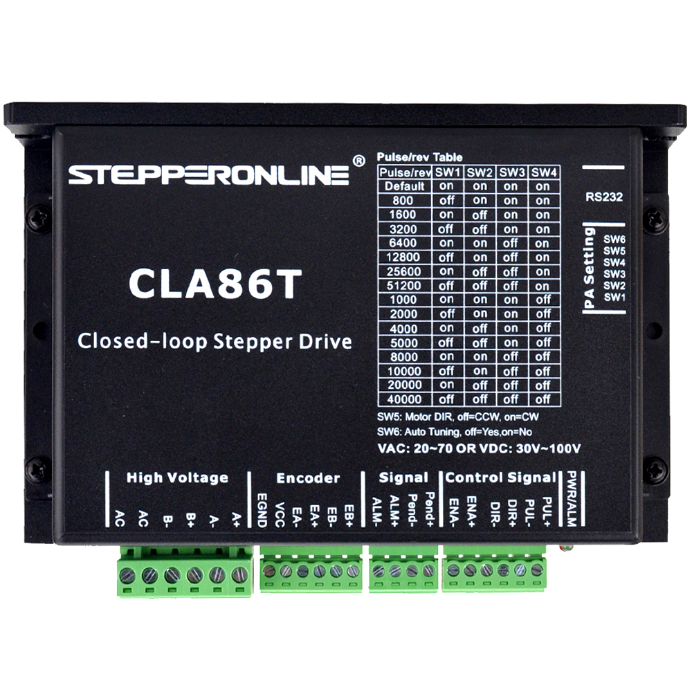 Collectief Slecht Universeel Closed Loop Stepper Driver 0-8.2A 30-100VDC/20-70VAC for Nema 34 Stepper  Motor - CLA86T STEPPERONLINE